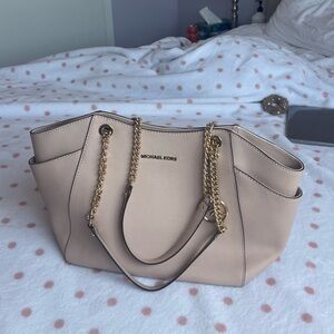 MK Michael Kors pink Tote bag with chain strap